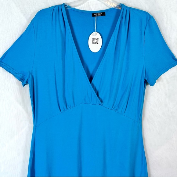 NWT Womens Lightweight V Neck Lace Trimmed Summer Top / Sz large - Picture 2 of 8